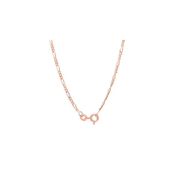 1.5MM Rose Tone Figaro Chain 925 Sterling Silver 16-22 Inches